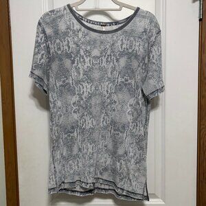 Free People Distressed Grey Shirt